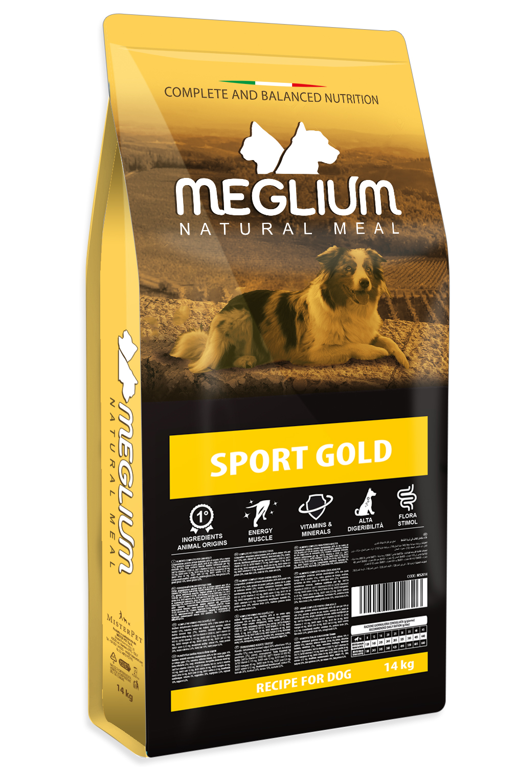 Sport Gold itlar uchun Meglium quruq ovqat